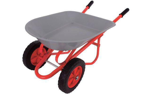 Stevige metalen kinderkruiwagen voor kids vanaf 3 jaar.